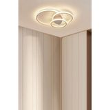Lambadar Üçlü Halka Model Plafonyer Modern Led Beyaz Işık Ultra Power Led Avize Salon Mutfak Oda Ledli Avize