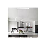 Lambadar Üçlü Halka Model Sarkıt Modern Led Beyaz Işık Ultra Power Led Avize Salon Mutfak Oda Ledli Avize Beyazdik Tek Ebat 50 X 70 0009-Halka-3Whtdik-Sarkit