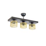 Lambadar Üçlü Kafes Model Modern Plafonyer Avize Gold_2 Tek Ebat 3541-3Golddikkafes