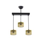 Lambadar Üçlü Kafes Model Modern Sarkıt Avize Gold_2 Tek Ebat 3540-3Golddikkafes
