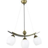Lambadar Üçlü Modern Tarz Kayık Model Metal Camlı Sarkıt Avize - Eskitme