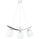 Lambadar Üçlü Modern Tarz Kayık Model Metal Camlı Sarkıt Avize - Krom
