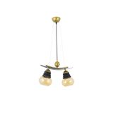 Lambadar Üçlü Modern Tarz Kayık Model Metal Camlı Sarkıt Avize Nocolor-390664Bf Tek Ebat 3561-2Gold