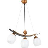 Lambadar Üçlü Modern Tarz Kayık Model Metal Camlı Sarkıt Avize - Sarı