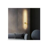 Lambadar Uzun Nova Model Led Beyaz Işık Ultra Power Led Avize Salon Hol Yatak Odası Ledli Aplik Avize Gold Tek Ebat 0027-Uzunnova-Aplik-Gold