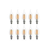 LAMBAM 10'lu Rustik Led Ampul 4w 3200k Dimmerli Kıvrık Mum Ampul E14 (GÜN İŞIĞI)