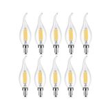 LAMBAM 4w Led Rustik Ampul E14 Duy Gün Işığı 3200k 10 Adet Kıvrık Filament Led Ampul
