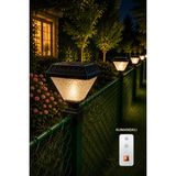 Lambax Solar Panel Çim Çitler Için Kare Tabanlı 30 Watt Güneş Enerjili Bahçe Aydınlatma Günışığı (Kumandalı)