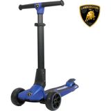 Lamborghini Lisanslı L1 Luxury Katlanabilir 3 Tekerlekli Işıklı Çocuk Scooter Mavi