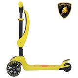 Lamborghini Lisanslı L5 2in1 Katlanabilir Oturaklı Işıklı 3 Tekerlekli Çocuk Scooter Sarı