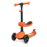 Lamborghini Lisanslı L5 2in1 Katlanabilir Oturaklı Işıklı 3 Tekerlekli Çocuk Scooter Turuncu - Turuncu - Siyah