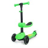 Lamborghini Lisanslı L5 2in1 Katlanabilir Oturaklı Işıklı 3 Tekerlekli Çocuk Scooter Yeşil - Yeşil - Siyah