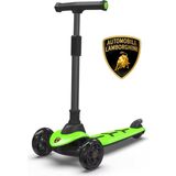 Lamborghini Resmi Lisanslı 3+Yaş Için Işıklı 3 Tekerlekli Kademeli Uzayabilen Premium Çocuk Scooter - Yeşil
