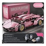Lamborghini Sian 1:14 BUILDING BLOKS 1314 Parça Motorlu Uzaktan Kumandalı Spor Araba Yapı Blokları 6