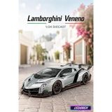 Lamborghini Veneno Gri Renkli 1/24 Diecast Model Araba Metal Klasik Araç Oyuncak