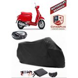 Lambretta G350 Branda Siyah Arka Çanta Uyumlu(Topcase) Motosiket Brandası Motor Örtüsü Çadır Su Geçirmez Motosiklet Kılıfı Motor Brandası,lastikli,taşıma Torbalı