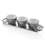 Lamedor Unformed Sılver Tepsılı Cerezlık Setı 43X13,5X9 Cm