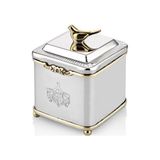 Lamedore Black Pearl Serisı Kuşlu Dikdörtgen Kavanoz 10X10X13 cm