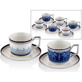 Lamedore Blue Banube 6lı Çay Fincanı Seti 15X6,5CM - Mavi