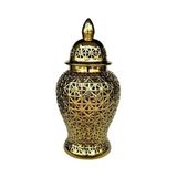 La'Medore Delikli Desen Gold 24x24x46 cm Küçük Küp