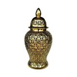 La'Medore Delikli Desen Gold 40x40x86 cm Büyük Küp