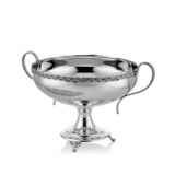 LAMEDORE Halatlı Kulplu Küçük Kase 33x25x23,5 cm Full Nickel | Dekoratif Meyvelik & Şık Sunum Kasesi