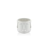 La'Medore Havelka Büyük Boy 11.5x11 cm Suratlı Parlak Beyaz Dekoratif
