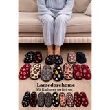 Lamedore Home 5'li Kadın Ev Terliği Misafir Bohça Çeyiz Halı Hediyelik Ucuz Kışlık Gündelik Ev Terliği
