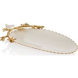 Lamedore Love Bird Serisi Beyaz Oval Sunum Tabağı