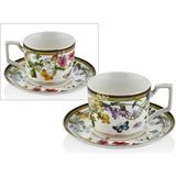 Lamedore Muse Garden 6'lı Çay Fincan Seti 15X6,5CM 1BSF-1900MG - Kırmızı