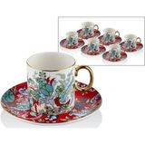 Lamedore Scarlet 6'lı Çay Fincan Seti 1LIN-TC062 - Kırmızı