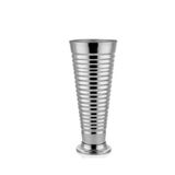 Lamedore Stripes Long Gümüş Küçük Dekoratif Vazo 21x21x49 cm 1RSH-446S