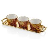 Lamedore Unformed Gold Tepsili Çerezlik Seti 43x13,5x9 Cm 1bxs-107ag