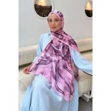 lamelif Brush Desen Soft Şal Şeker Pembesi