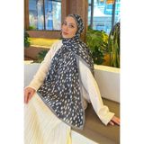 lamelif Ceylan Desen Soft Şal Gri