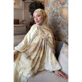 lamelif Vintage Flower Desen Bambu Şal Mint Yeşili