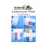 Laminasyon Filmi Parlak A3 20 Li 1 Paket 125 Mikron Laminasyon Kaplama Pvc Kaplama Poşeti 20 Adet Beyaz