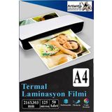 Laminasyon Filmi Parlak A4 50 Li 1 Paket 125 Mikron Laminasyon Kaplama Pvc Kaplama Poşeti 50 Adet