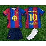 Lamine Yamal Barcelona Yeni Sezon Forması 3lü Set Çocuk - Bordo - Mavi - 5 - 6 Yaş