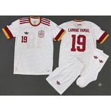 Lamine Yamal Ispanya Dünya Kupası Forması Çocuk Üçlü Set - 00-Beyaz - 11 - 12 Yaş