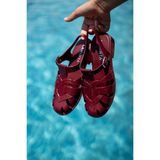 Laminta Misha Kalp Detaylı Tokalı Jelly Kadın Bordo Sandalet