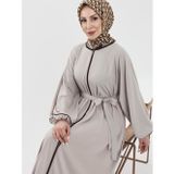 Lamira Biyeli Medine İpeği Ferace - Bej