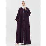 Lamira Biyeli Medine İpeği Ferace - Mor