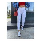 LAMİRAMOOD Beyaz Mom Jean Kot Pantolon