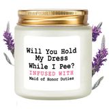 LAMIVEENLA Maid of Honor Hediyeler Kokulu Mum Lavanta - Nedime Önerisi Hediyeleri Onur Önerisi Hediyeleri Nedime Hediyeleri Soya Mumu 4 oz