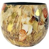 Lammie Çiçek Desenli Metal Saksı 7*6cm - Renkli