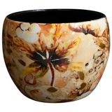 Lammie Çiçek Desenli Metal Saksı 9*7cm - Renkli
