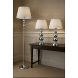 Lampada Milano Krom Kaplama 3'lü set - Abajur&Lambader Krem Şapka