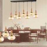 Lampaluce Forte Modern Tasarımlar Salon Oturma Odası Sarkıt Yemek Masası Üzeri Avizesi 7li - Eskitme