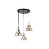 LampaLuce Lampaluce Cono Modern Sarkıt Salon Avizesi 3'lü Krom 35x70cm Krom Ampul Hariçtir. Malzemesi: Metal Başlık Rengi: Füme Başlık Malzemesi: CamDuy Tipi : E27 Duylu